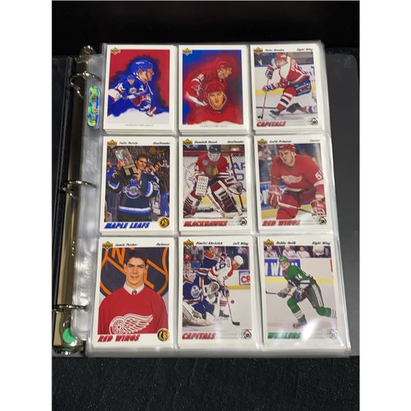 1990-91 Upper Deck Complete Hockey Card Set in Binder