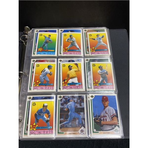 Binder of 1980s and 1990s Baseball and Basketball Cards
