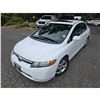Image 2 : "NO RESERVE" - 2007 HONDA CIVIC WHITE  449109 KMS - 034736