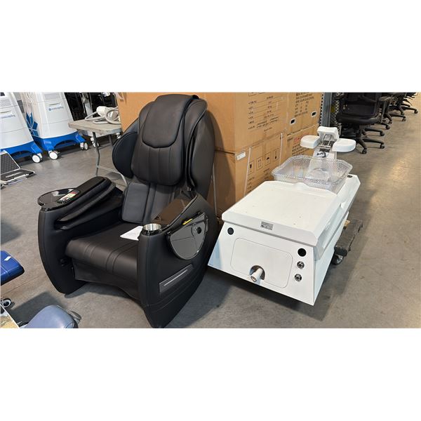 G5 PEDICURE SPA CHAIR GLASS BASIN 4-MOTOR SHIATSU 110V 85W 24V ECO-JET DRAIN PUMP SALON UNIT