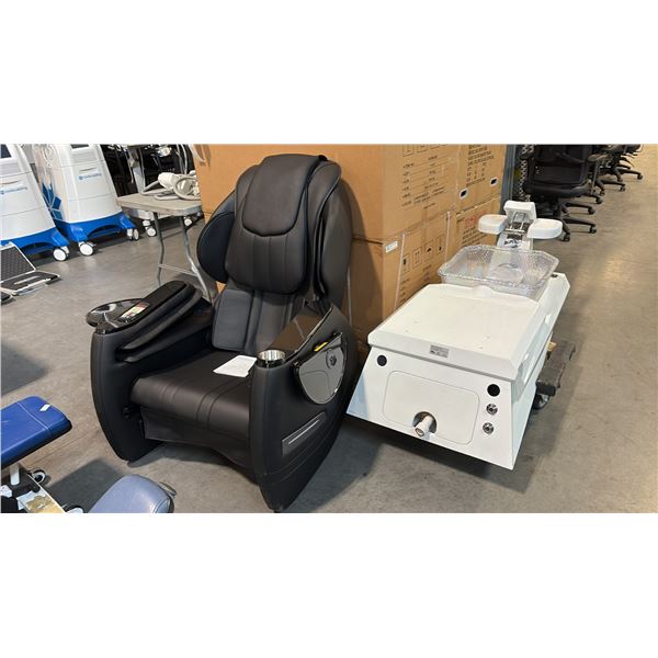 G5 PEDICURE SPA CHAIR GLASS BASIN 4-MOTOR SHIATSU 110V 85W 24V ECO-JET DRAIN PUMP SALON UNIT