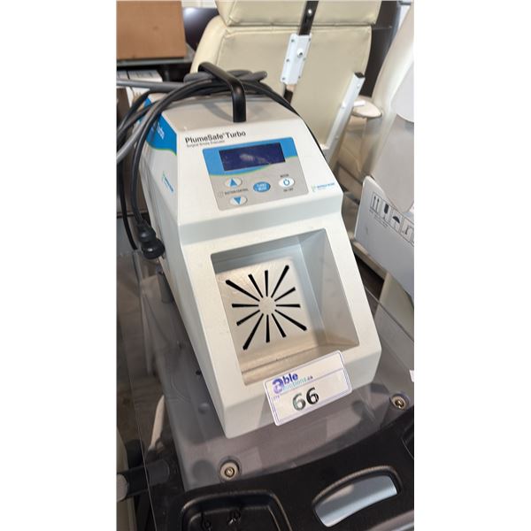 PLUMESAFE TURBO SURGICAL SMOKE EVACUATION MACHINE FILTERS PLUME, BIO-AEROSOLS, AND SURGICAL ODORS.