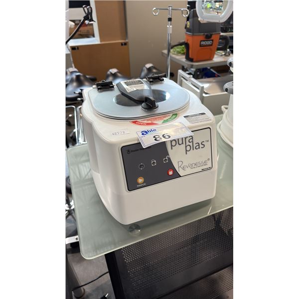 CLINICAL BENCHTOP CENTRIFUGE SEPARATES FLUID SAMPLES VIA DUAL HIGH-SPEED CALIBRATED SPINNING CYCLES.