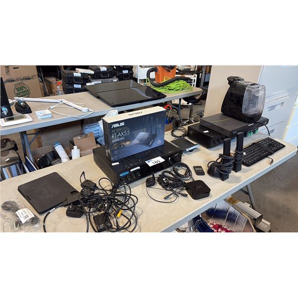 BULK EQUIPMENT FACILITY LOT SPANNING COMMERCIAL ZONE AUDIO AMPLIFIERS, NETWORK VIDEO SECURITY, WIFI