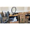 Image 1 : 3 BOXES MIXED DECOR, ANIMAL PRINT RUG, RING LIGHT FRAME, OFFICE SUPPLIES AND MORE