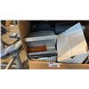 Image 2 : 3 BOXES MIXED DECOR, ANIMAL PRINT RUG, RING LIGHT FRAME, OFFICE SUPPLIES AND MORE