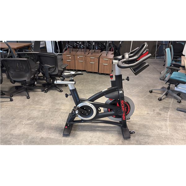 SCHWINN AC PERFORMANCE PLUS CARBON BLUE INDOOR CYCLING STUDIO SPIN BIKE WORN SEAT BASE