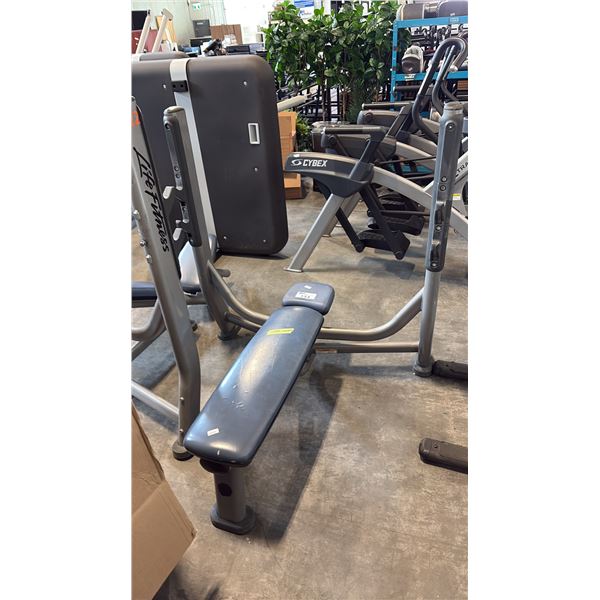 LIFE FITNESS SIGNATURE SERIES OLYMPIC FLAT BENCH HEAVY DUTY PREMIUM STEEL FREE WEIGHT PRESS STATION