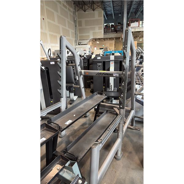 LIFE FITNESS SIGNATURE SERIES OLYMPIC SQUAT RACK SOSR COMMERCIAL 5-TIER HEAVY DUTY POWER CAGE