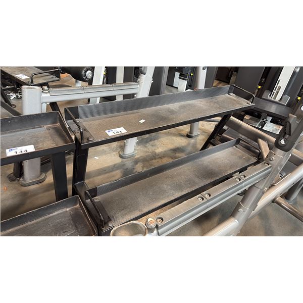2-TIER STAGGERED HEAVY DUTY GYM DUMBBELL STORAGE RACK