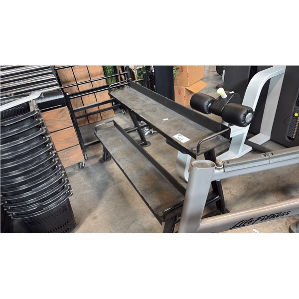2-TIER STAGGERED HEAVY DUTY GYM DUMBBELL STORAGE RACK