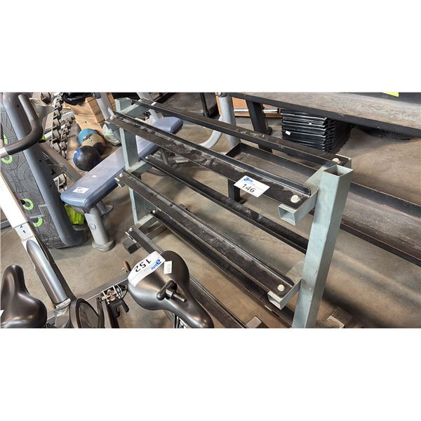 3-TIER STAGGERED HEAVY DUTY GYM DUMBBELL STORAGE RACK
