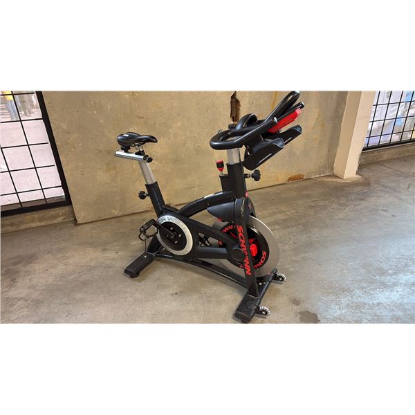 SCHWINN AC PERFORMANCE PLUS CARBON BLUE INDOOR CYCLING STUDIO SPIN BIKE WORN SEAT BASE
