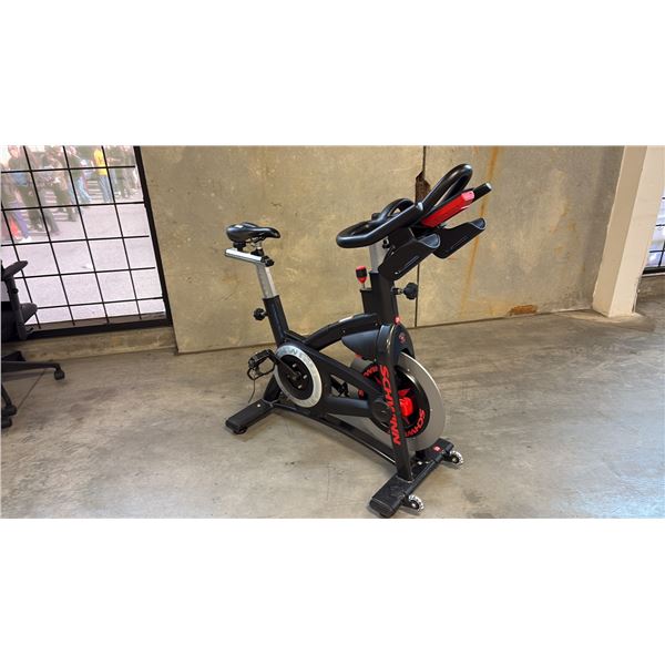 SCHWINN AC PERFORMANCE PLUS CARBON BLUE INDOOR CYCLING STUDIO SPIN BIKE WORN SEAT BASE