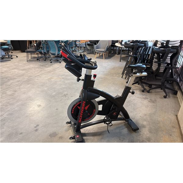 SCHWINN AC PERFORMANCE PLUS CARBON BLUE INDOOR CYCLING STUDIO SPIN BIKE WORN SEAT BASE