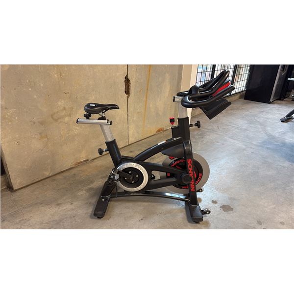 SCHWINN AC PERFORMANCE PLUS CARBON BLUE INDOOR CYCLING STUDIO SPIN BIKE WORN SEAT BASE