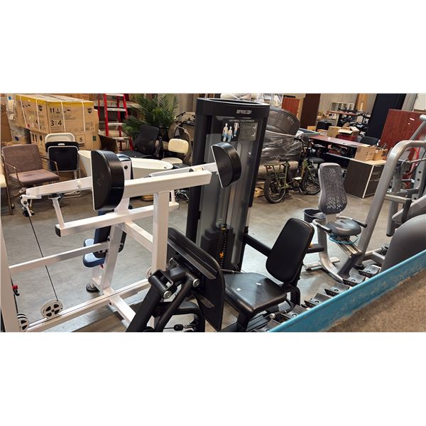 PRECOR VITALITY SERIES COMMERCIAL SELECTORIZED LEG PRESS CALF EXTENSION DUAL LOWER BODY GYM MACHINE