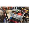 Image 7 : COMMERCIAL FACILITY LOT: WIDE MASSAGE TABLE, MEDICINE BALL RACK, KETTLEBELLS, OLYMPIC BARS GRIPS