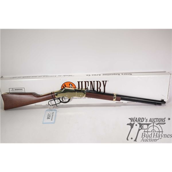 Non-Restricted rifle Henry model H004, .22 S, L & LR lever action, w/ bbl length 20" [Blued octagona