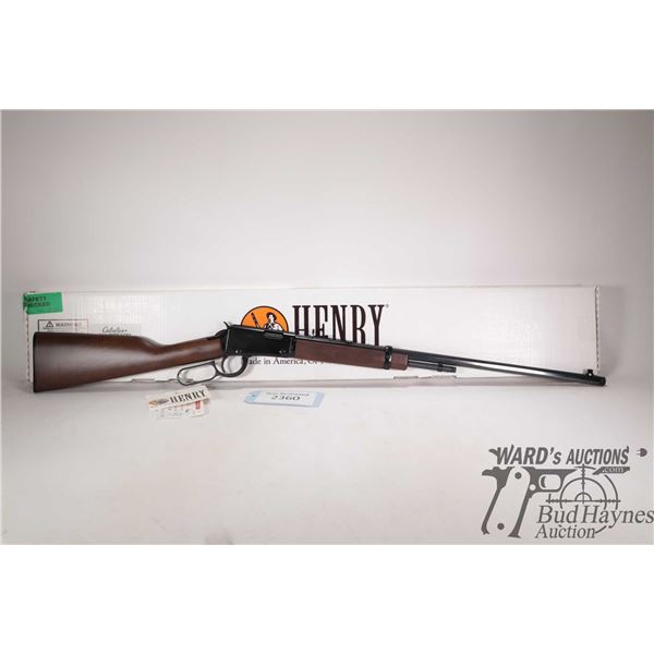Non-Restricted rifle Henry model H001TMSPR, .22 Magnum lever action, w/ bbl length 24" [Blued octago
