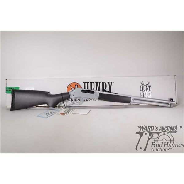 Non-Restricted rifle Henry model H010AW, .45-70 lever action, w/ bbl length 18.5" [Satin hard chrome
