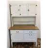 Image 1 : Antique White Wooden Kitchen Hoosier Cabinet