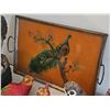 Image 5 : Vintage MCM Bird Figurines and Peacock Tray