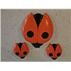 Image 1 : 3 Ladybug MCM Vintage Chalkware Wall Hangars