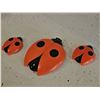 Image 3 : 3 Ladybug MCM Vintage Chalkware Wall Hangars