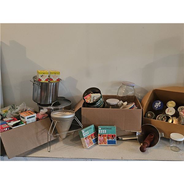 Vintage and New Old Stock Home Canning Supplies