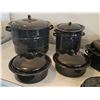 Image 2 : Large lot of Vintage Graniteware Enamel Cookware and Canningware