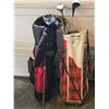 Image 1 : Two Golf Bags with Mixed Golf Clubs