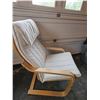 Image 2 : IKEA Poäng Armchair with White Cushion