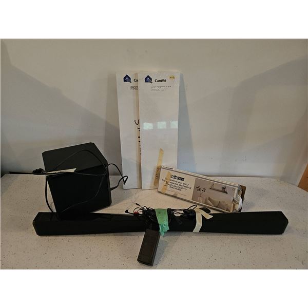 Vizio Soundbar with Subwoofer and Sound bar speaker and Shelf