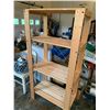 Image 1 : Wooden Slat Four-Tier Shelf Unit