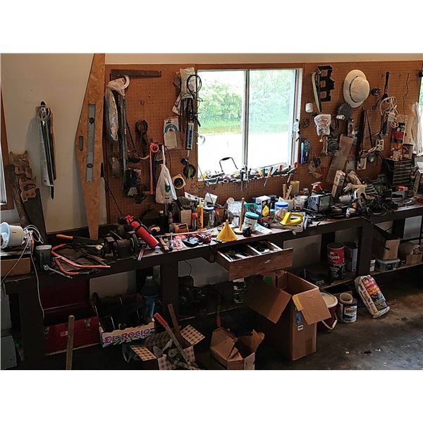 Handymans Garage Large Assorted Hand and Power Tool Lot