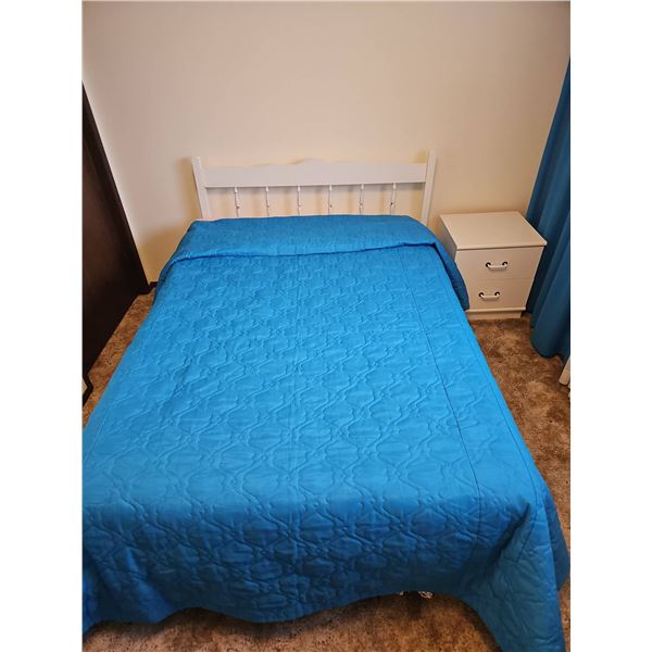 Double Bedroom Set, Frame, Mattress, Box Spring, Night Stand and Bedding! 