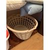 Image 8 : Vintage to New Bed and Throw Pillows Collection with Vintage laundry baskets