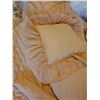 Image 10 : Antique Wooden Double Bed Frame with Mattress & Bedding Vintage with Metal Caster feet