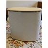 Image 1 : Vintage Counsel Vinyl Hamper with Embossed Pattern