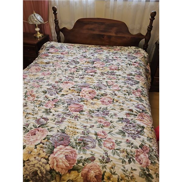 Wooden Queen Bed Frame with Mattress