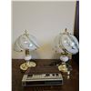 Image 1 : Glass Table Lamps and GE Clock Radio