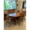 Image 15 : Beautiful Solid Oak Dining Table With Stunning Claw Feet, Leaf with 6 Matching Chairs