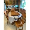 Image 2 : Beautiful Solid Oak Dining Table With Stunning Claw Feet, Leaf with 6 Matching Chairs