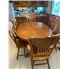 Image 3 : Beautiful Solid Oak Dining Table With Stunning Claw Feet, Leaf with 6 Matching Chairs