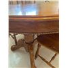 Image 6 : Beautiful Solid Oak Dining Table With Stunning Claw Feet, Leaf with 6 Matching Chairs