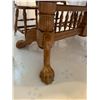 Image 8 : Beautiful Solid Oak Dining Table With Stunning Claw Feet, Leaf with 6 Matching Chairs