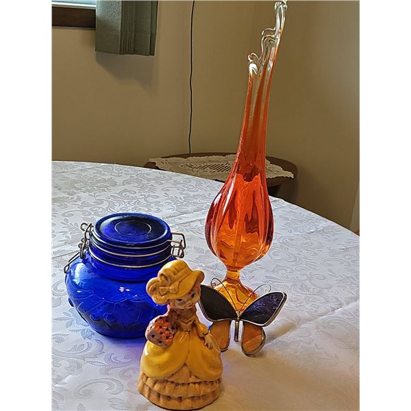 Decorative Glassware and Figurine Lot
