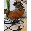 Image 3 : Three Decorative Table Items oil lamp rooster lamp