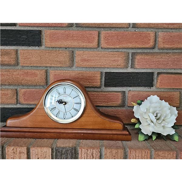 SUNBEAM Clock mantel clock and porcelain rose